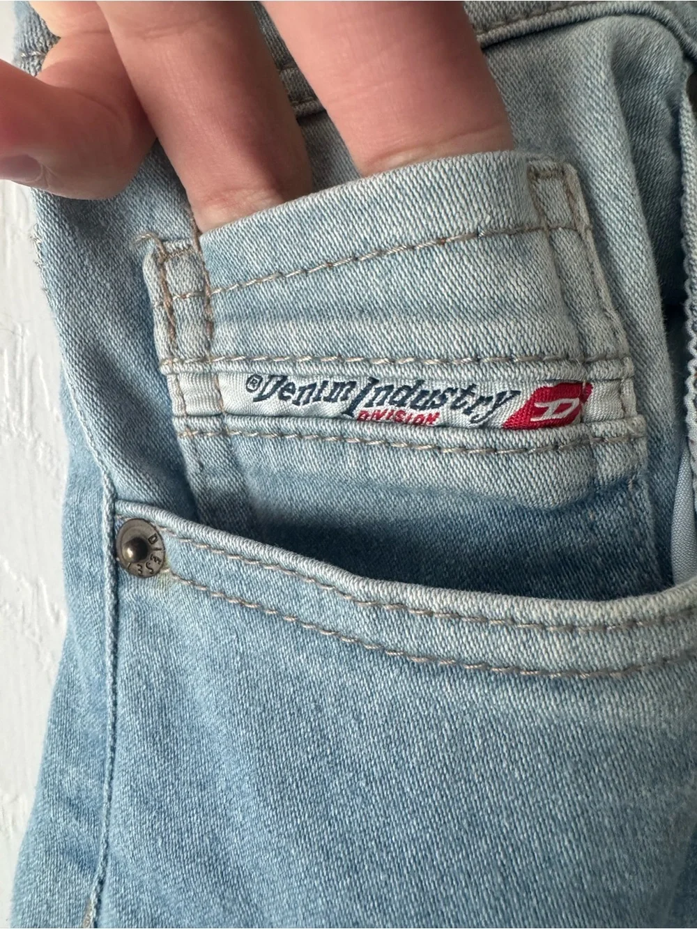 Diesel Light Blue Denim Jeans Straight Fit Cotton 38